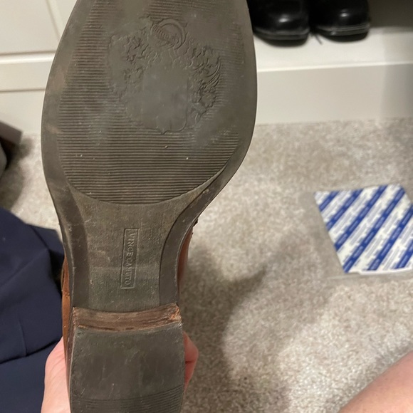 Vince Camuto Bocca leather riding knee boots chestnut brown 7 - Picture 3 of 3